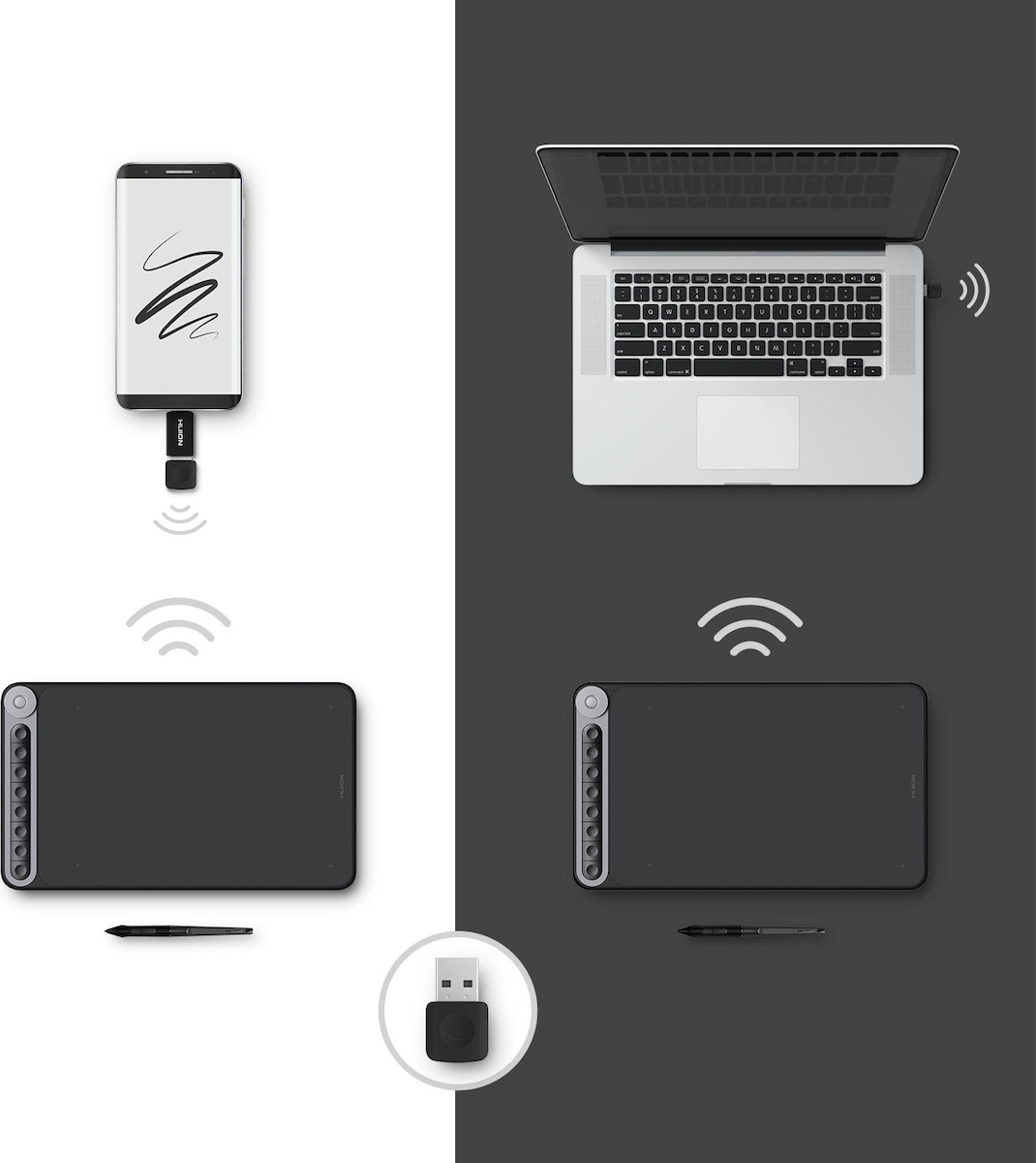 Huion Q620M Inspiroy Dial Γραφίδα Σχεδίασης χωρίς Οθόνη με Bluetooth - Image 7