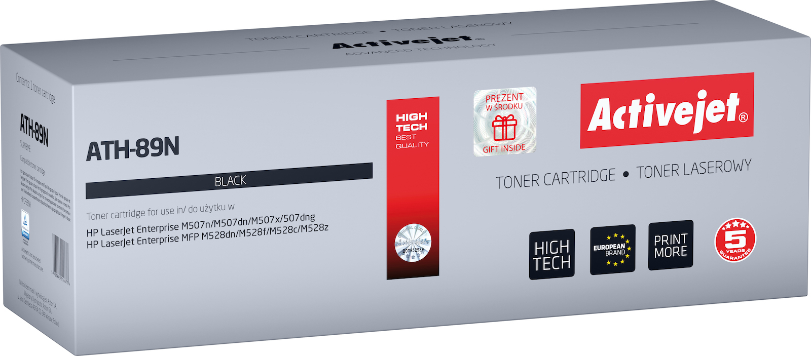 Active Jet Συμβατό Toner για Laser Εκτυπωτή HP CF289A Μαύρο