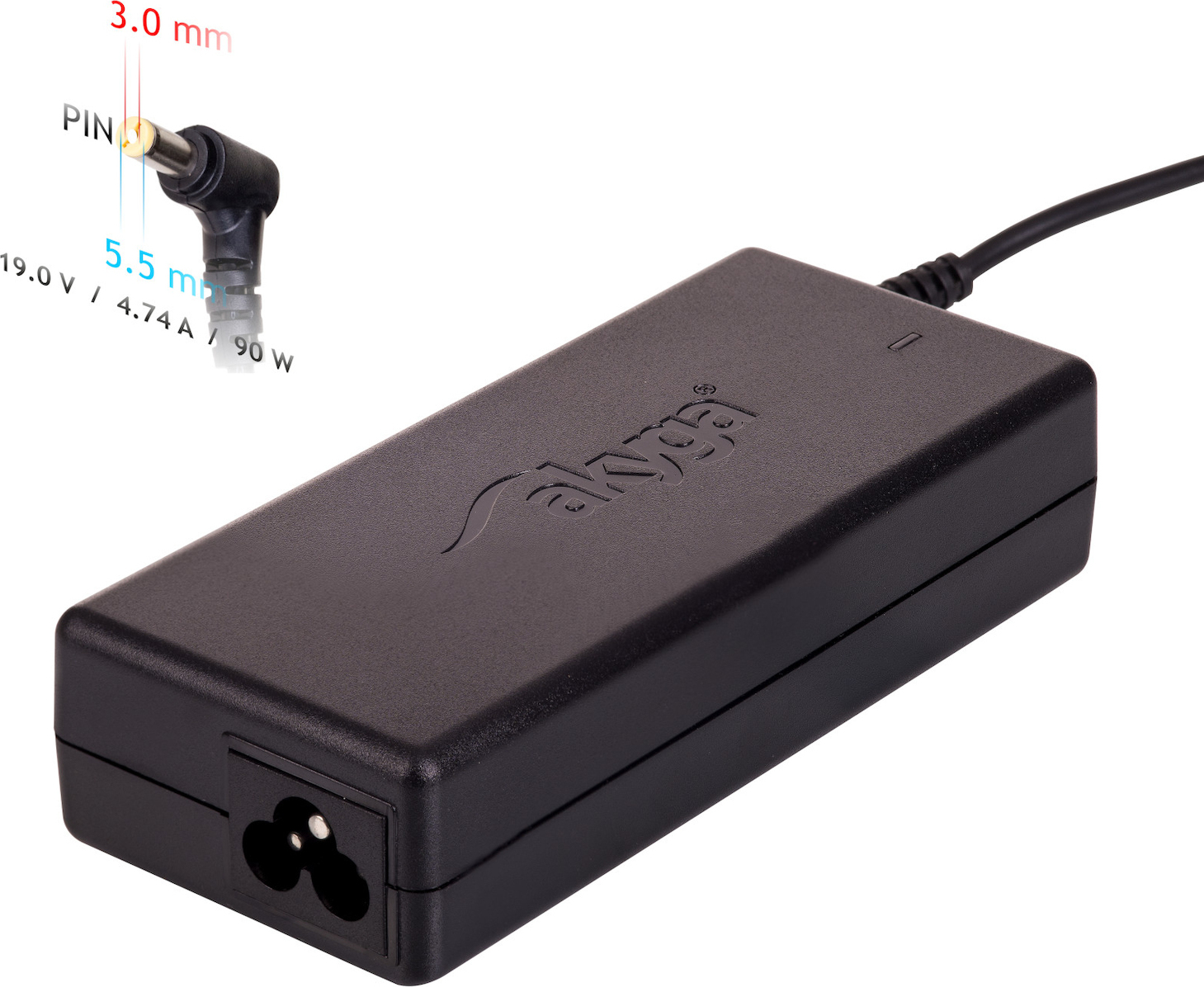 Akyga Universal Φορτιστής Laptop 90W 19V 4.74A χωρίς Καλώδιο Τροφοδοσίας - Image 8