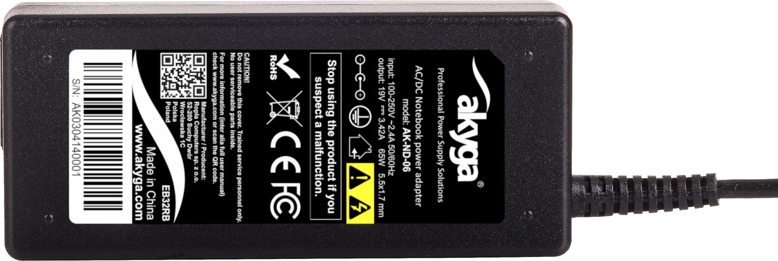 Akyga Φορτιστής Laptop 65W 19V 3.42A για Acer χωρίς Καλώδιο Τροφοδοσίας - Image 5