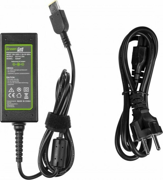 Green Cell Φορτιστής Laptop 45W 20V 2.25A για Lenovo με Αποσπώμενο Καλώδιο Τροφοδοσίας (AD64P) - Image 3