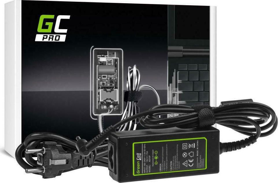 Green Cell Pro Φορτιστής Laptop 33W 19V 1.75A για Asus με Αποσπώμενο Καλώδιο Τροφοδοσίας