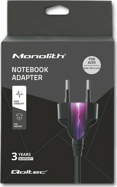 Qoltec Φορτιστής Laptop 65W 19V 3.42A για Acer χωρίς Καλώδιο Τροφοδοσίας - Image 4