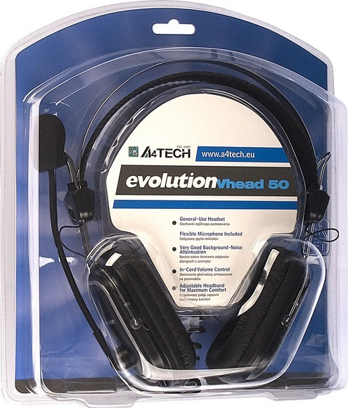 A4Tech EVO Vhead 50 HS-50 On Ear Multimedia Ακουστικά με μικροφωνο και σύνδεση 3.5mm Jack - Image 4