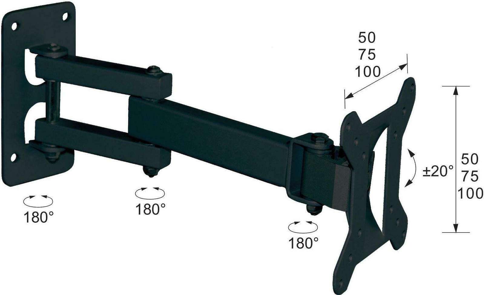 Libox Ateny LB-200 Βάση Τηλεόρασης Τοίχου με Βραχίονα έως 32" και 25kg - Image 2
