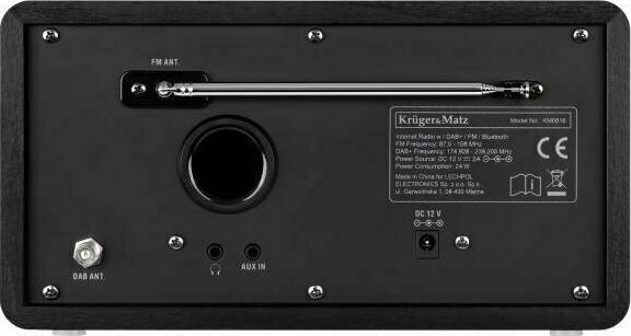 Kruger & Matz KM0816 Επιτραπέζιο Ραδιόφωνο Ρεύματος DAB+ με Bluetooth Μαύρο - Image 7