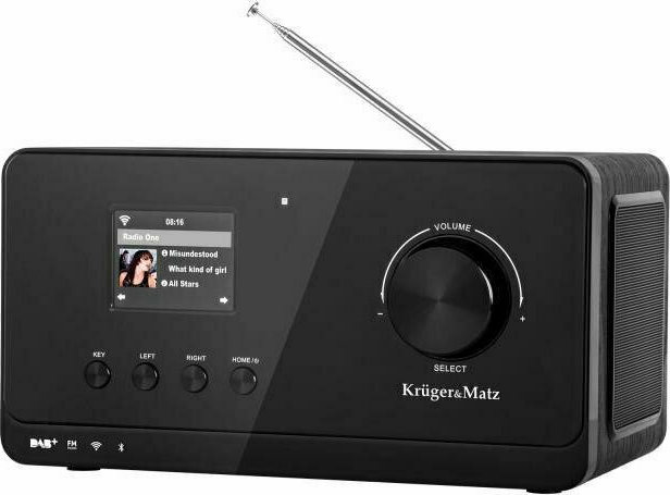 Kruger & Matz KM0816 Επιτραπέζιο Ραδιόφωνο Ρεύματος DAB+ με Bluetooth Μαύρο - Image 8