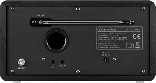 Kruger & Matz KM0816 Επιτραπέζιο Ραδιόφωνο Ρεύματος DAB+ με Bluetooth Μαύρο - Image 5