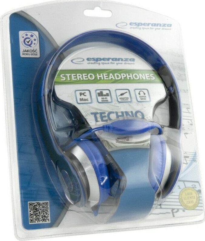 Esperanza EH145 Techno Ενσύρματα On Ear Ακουστικά Μπλε - Image 4
