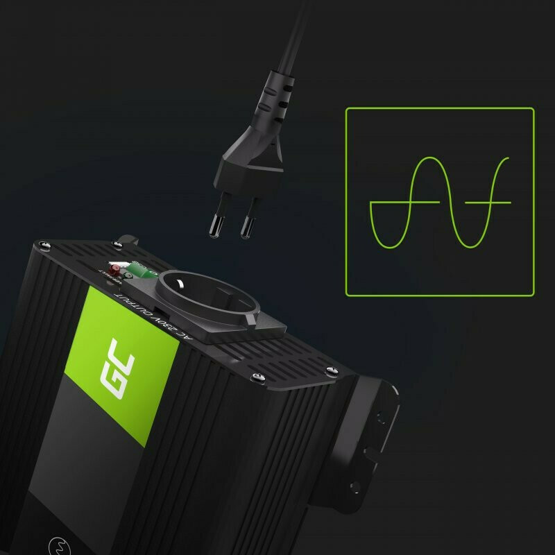 Green Cell Inverter Αυτοκινήτου Τροποποιημένου Ημιτόνου 300W για Μετατροπή 12V DC σε 230V AC με 1xUSB INV01DE - Image 10