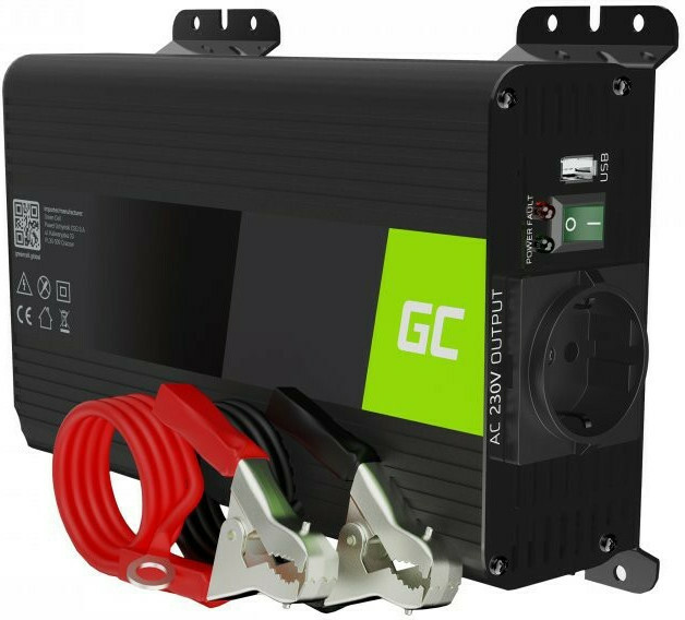 Green Cell Inverter Αυτοκινήτου Τροποποιημένου Ημιτόνου 300W για Μετατροπή 12V DC σε 230V AC με 1xUSB INV01DE - Image 8