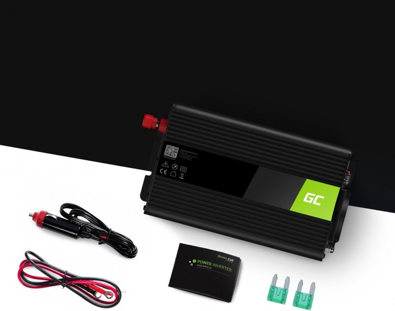 Green Cell Car Power Inverter Αυτοκινήτου Τροποποιημένου Ημιτόνου 600W για Μετατροπή 24V DC σε 230V AC με 1xUSB - Image 4