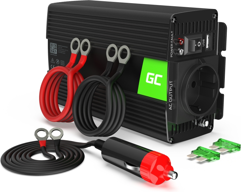 Green Cell Car Power Inverter Αυτοκινήτου Τροποποιημένου Ημιτόνου 600W για Μετατροπή 24V DC σε 230V AC με 1xUSB - Image 3