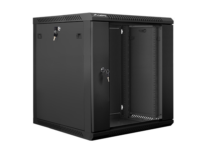 Lanberg Επιτοίχια Καμπίνα Rack 12U 60x60x64cm Μαύρο WF01-6612-10B - Image 2