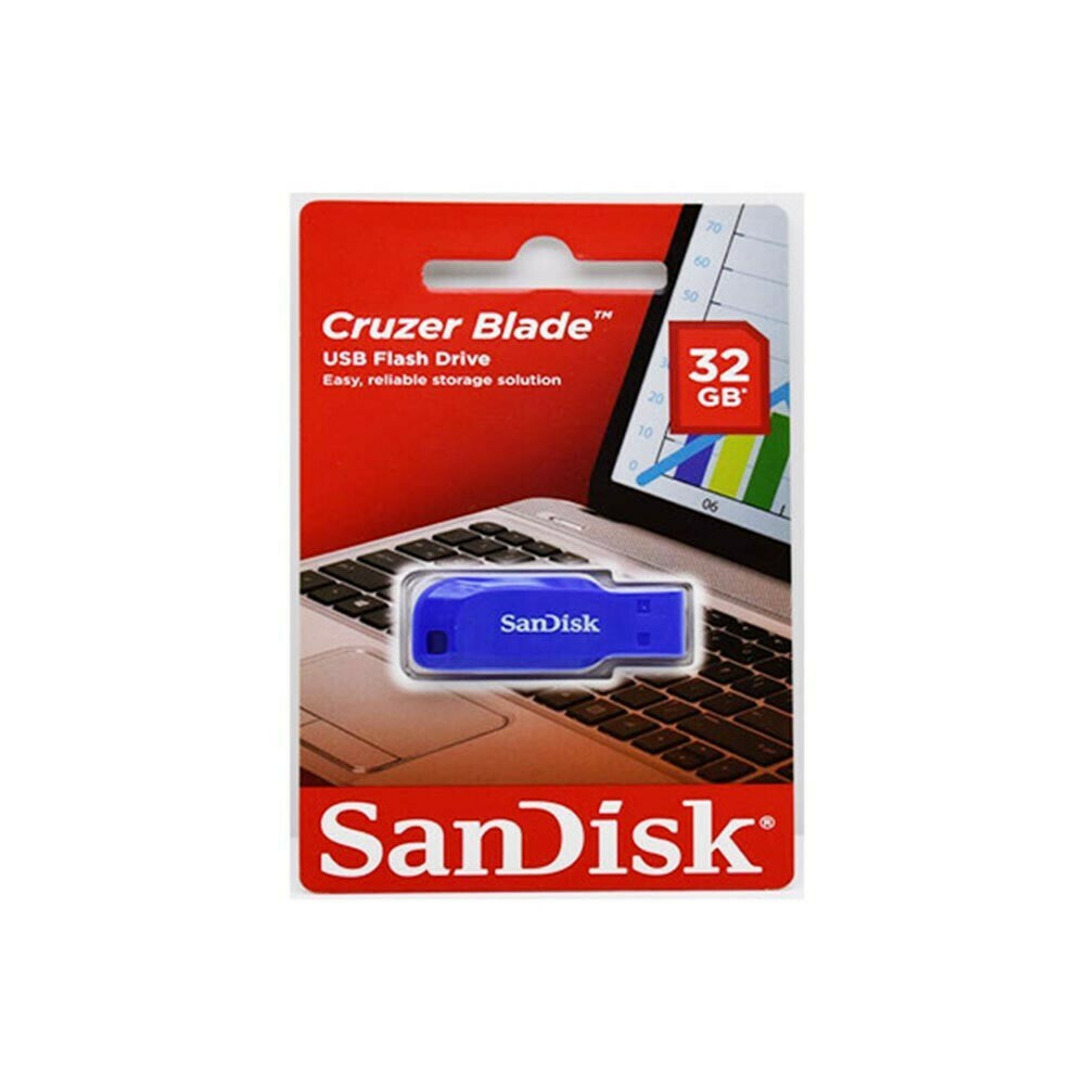 Sandisk Cruzer Blade 32GB USB 2.0 Stick Μπλε - Image 4