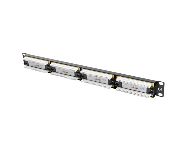 Lanberg Patch Panel για Rack 1U 19" 24 Θυρών cat5e Μαύρο - Image 3