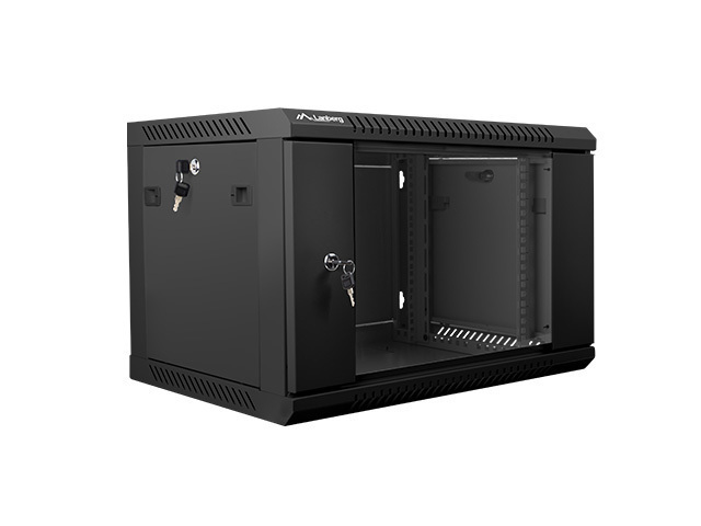 Lanberg Επιτοίχια Καμπίνα Rack 6U 60x45x37.9cm Μαύρο WF01-6406-10B - Image 2