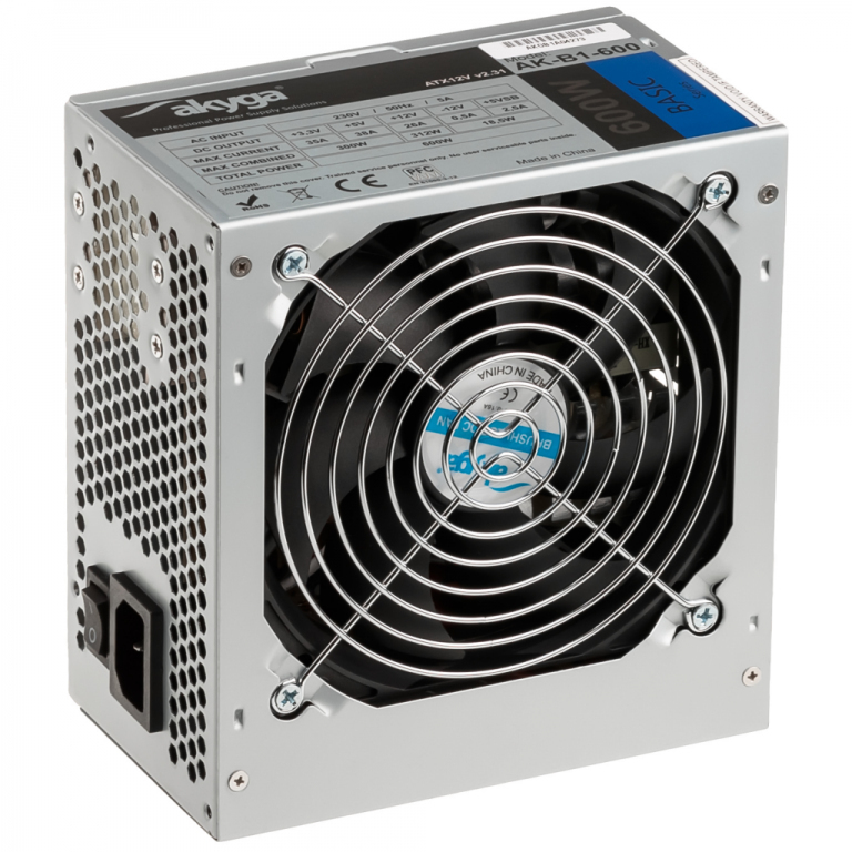 Akyga AK-B1-600 600W Μαύρο Τροφοδοτικό Υπολογιστή Full Wired - Image 3