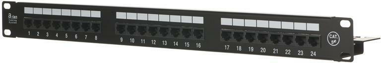 A-LAN Patch Panel για Rack 1U 19" 24 Θυρών cat5e Μαύρο PK013 - Image 2