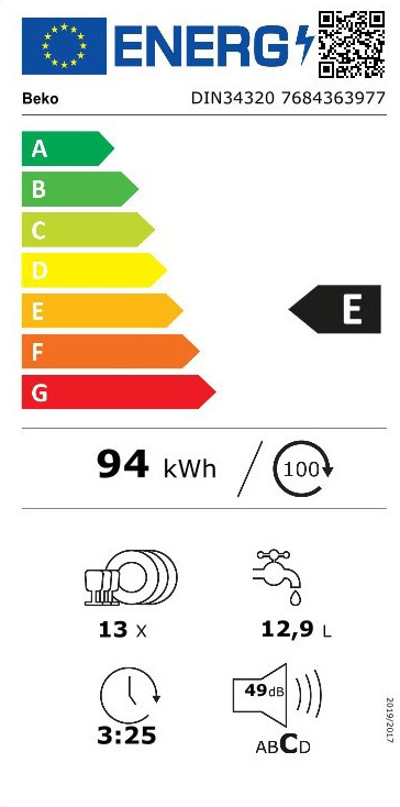 Beko Πλήρως Εντοιχιζόμενο για 13 Σερβίτσια Π59.8xY81.8εκ. DIN34320 - Image 4