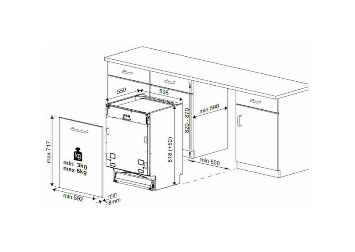Beko Πλήρως Εντοιχιζόμενο για 13 Σερβίτσια Π59.8xY81.8εκ. DIN34320 - Image 3