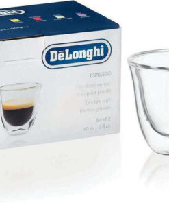 De'Longhi Σετ Φλιτζάνια Espresso Γυάλινα Διάφανα 60ml 2τμχ