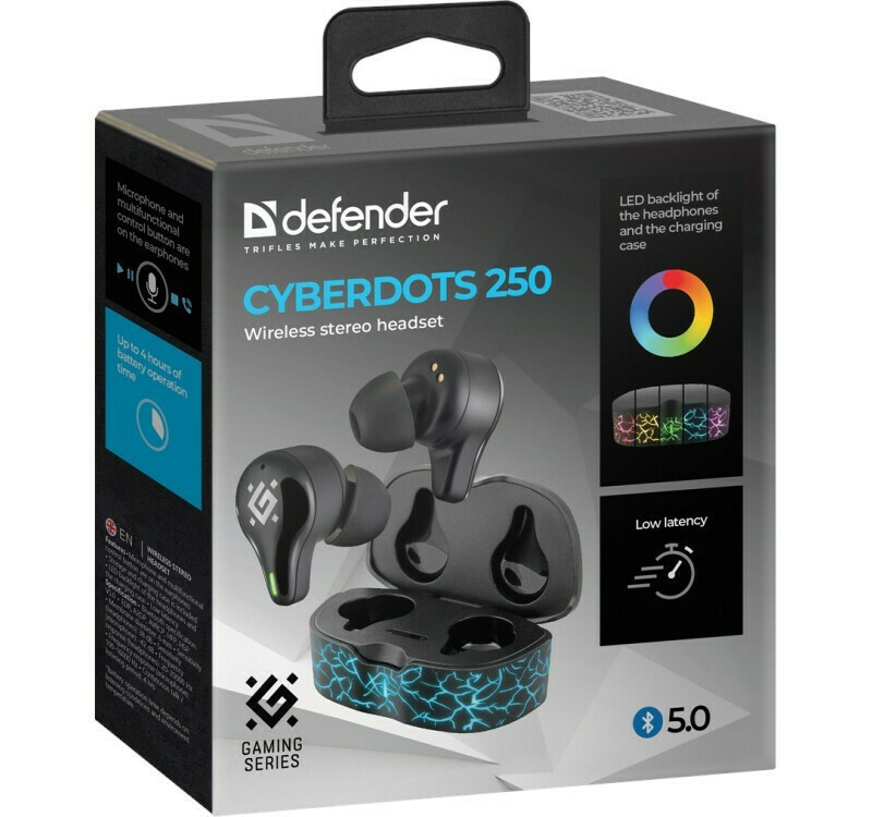 Defender CyberDots 250 In-ear Μαύρα - Image 8