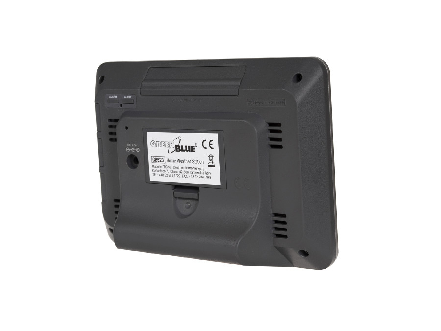 Green Blue GB523 Ασύρματος Μετεωρολογικός Σταθμός Ψηφιακός Επιτραπέζιος Μαύρος - Image 4