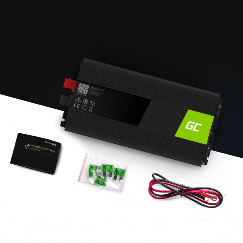 Green Cell Inverter Αυτοκινήτου για Μετατροπή 12V DC σε 230V AC με 1xUSB INV15 - Image 2