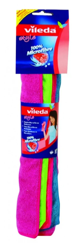 Vileda Style Πανάκια Καθαρισμού με Μικροΐνες Γενικής Χρήσης Πολύχρωμα 36x38εκ. 4τμχ - Image 3
