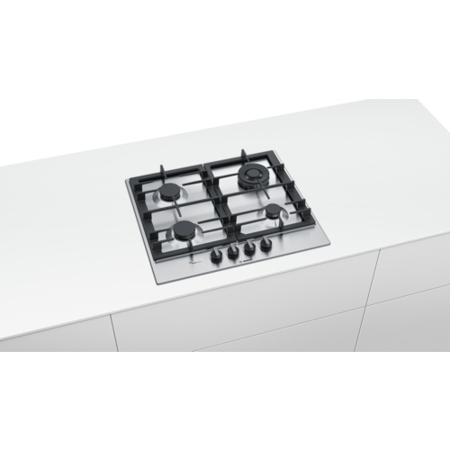 Bosch Serie 6 Εστία Φυσικού Αερίου Αυτόνομη Inox 58.2x52εκ. Ασημί PCH6A5B90 - Image 5