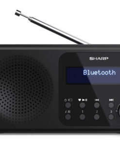 Sharp Tokyo Φορητό Ραδιόφωνο Επαναφορτιζόμενο DAB+ με Bluetooth και USB Μαύρο