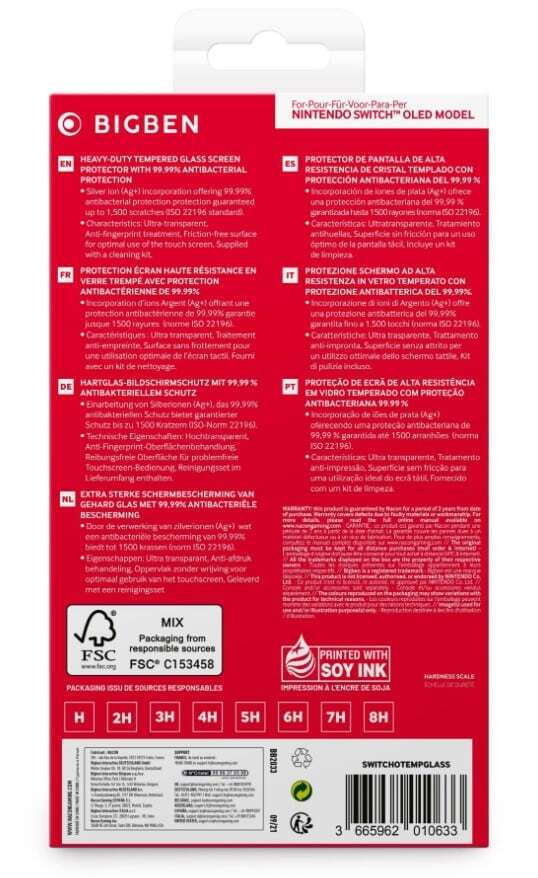 Bigben Interactive Tempered Glass Προστατευτικό Οθόνης για Switch OLED σε Διάφανο χρώμα - Image 5
