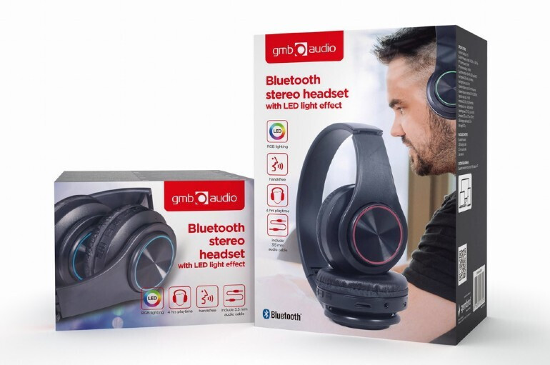 Gembird BHP-LED-01 Bluetooth / 3.5mm με 4 ώρες Λειτουργίας Μαύρα - Image 6