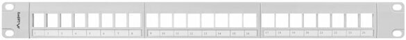 Lanberg Patch Panel Keystone για Rack 1U 19" 24 Θυρών Γκρι - Image 2