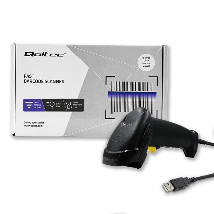 Qoltec Scanner Χειρός Ενσύρματο με Δυνατότητα Ανάγνωσης 1D Barcodes 50876 - Image 4