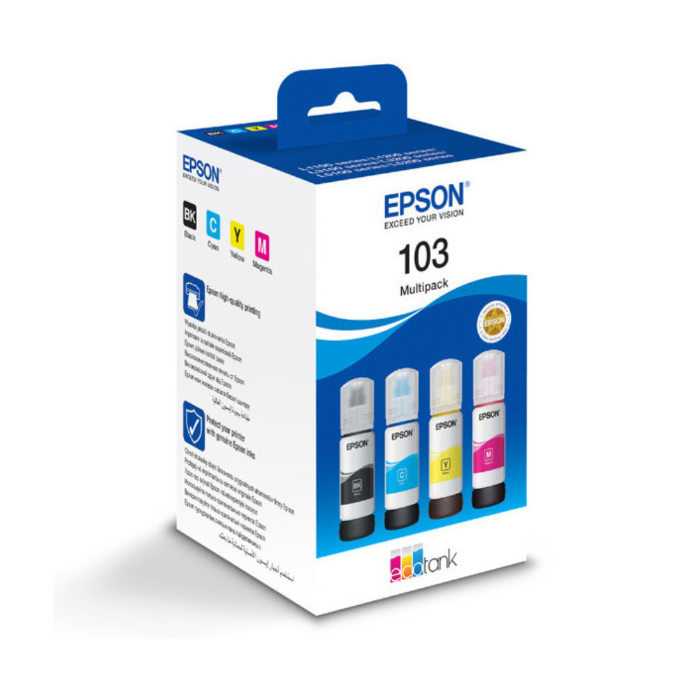 Epson 103 Γνήσιο Πακέτο 4 Μελανιών Εκτυπωτή InkJet Κίτρινο / Κυανό / Ματζέντα / Μαύρο (C13T00S64A) - Image 2