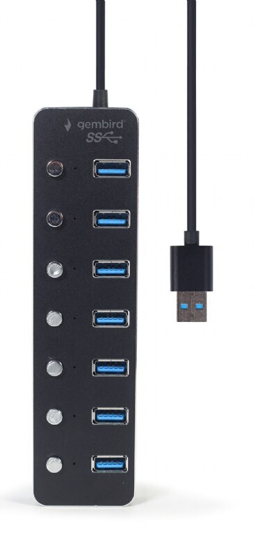 Gembird USB 3.1 Hub 7 Θυρών με σύνδεση USB-A & Θύρα Φόρτισης - Image 5