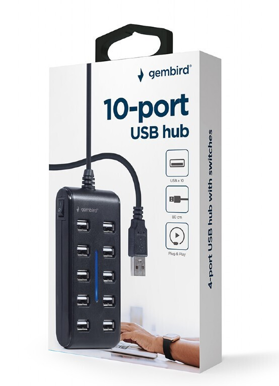 Gembird USB 2.0 Hub 10 Θυρών με σύνδεση USB-A - Image 3