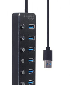Alternative view of Gembird USB 3.1 Hub 7 Θυρών με σύνδεση USB-A & Θύρα Φόρτισης