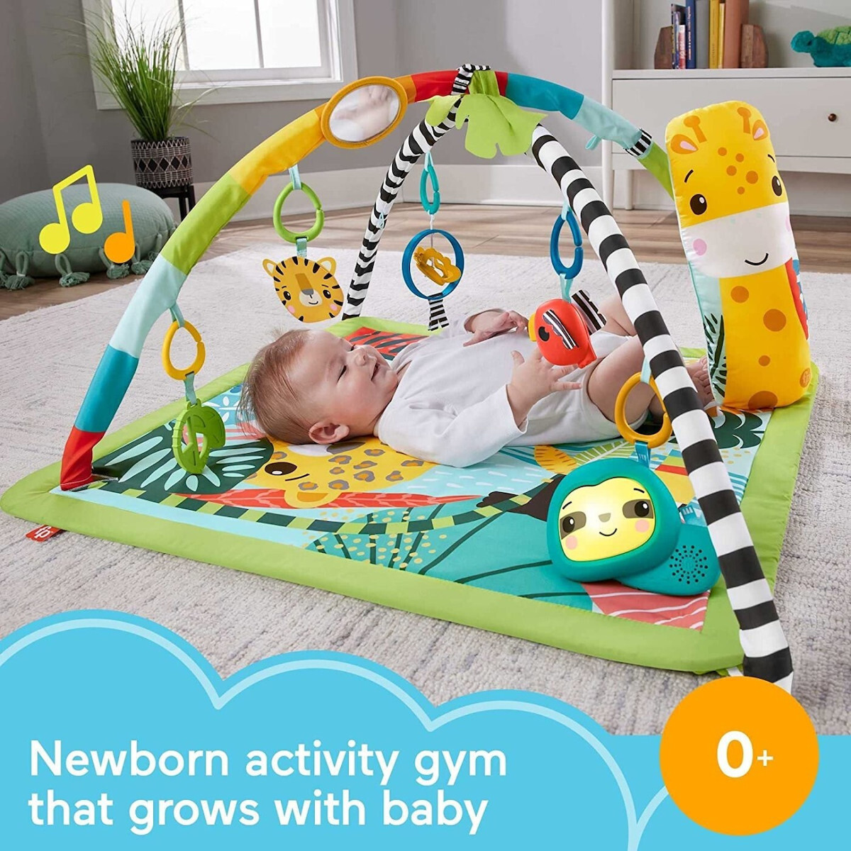 Fisher Price Γυμναστήριο Δραστηριοτήτων Rainforest με Μουσική για Νεογέννητα - Image 4