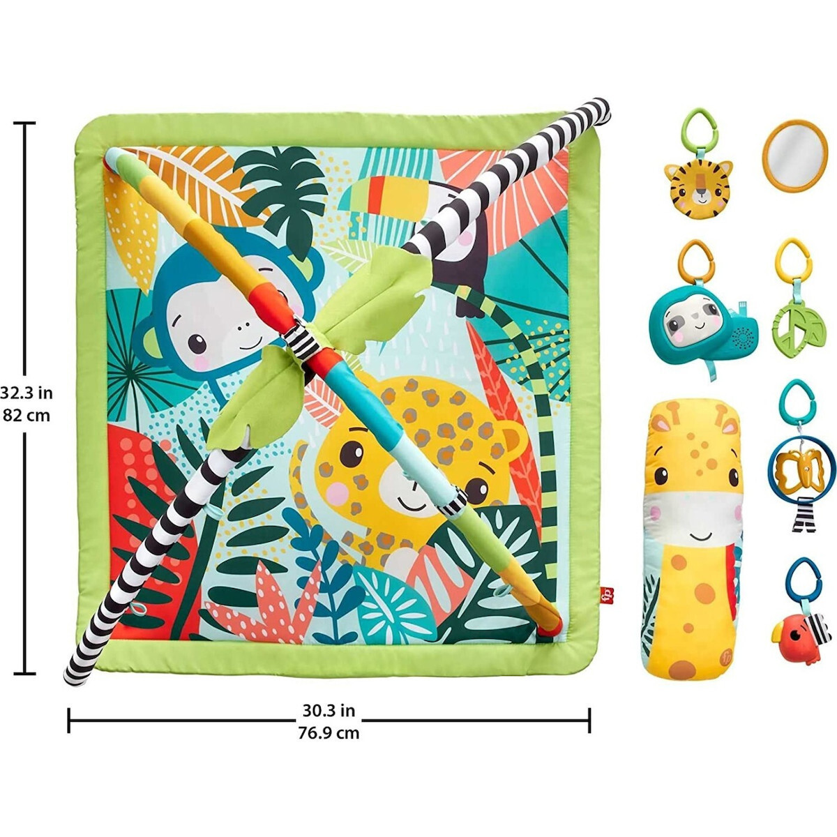 Fisher Price Γυμναστήριο Δραστηριοτήτων Rainforest με Μουσική για Νεογέννητα - Image 9