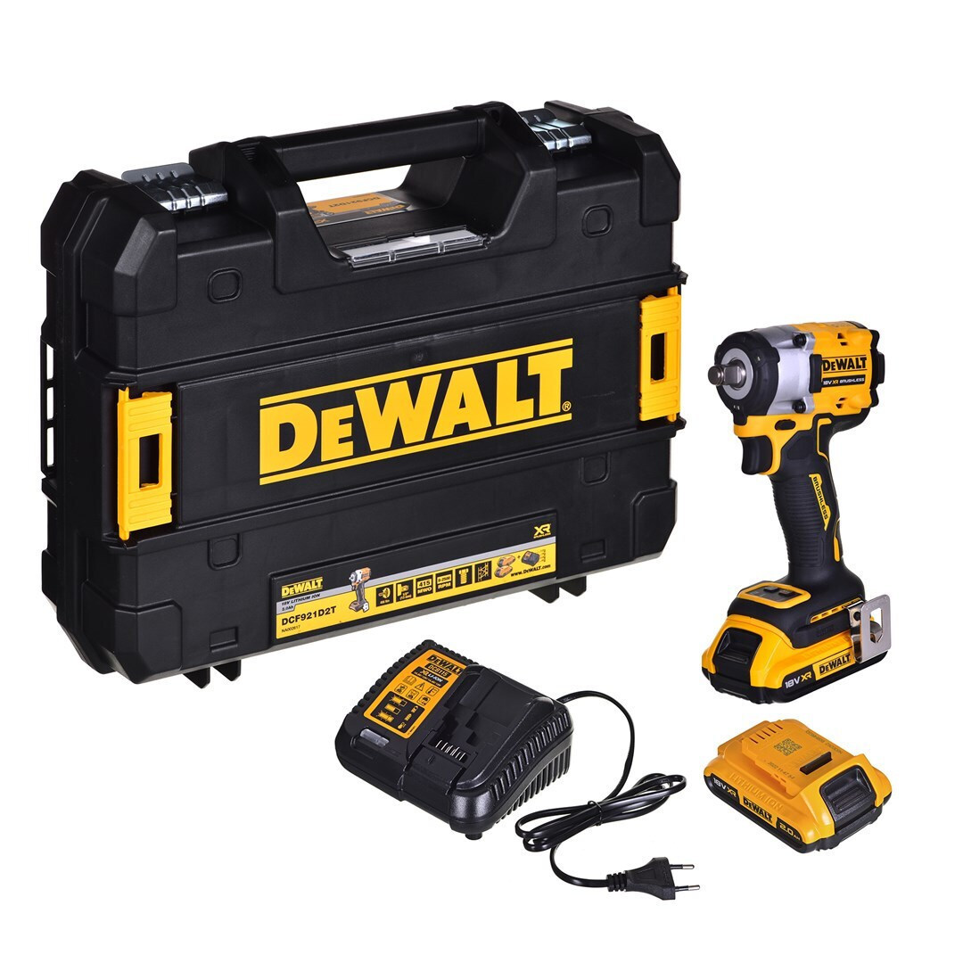 Dewalt DCF921D2T Μπουλονόκλειδο Μπαταρίας 18V 2x2Ah με Υποδοχή 1/2"