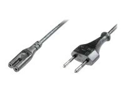 Digitus Euro - IEC C7 Cable 1.8m Μαύρο AK-440104-018-S