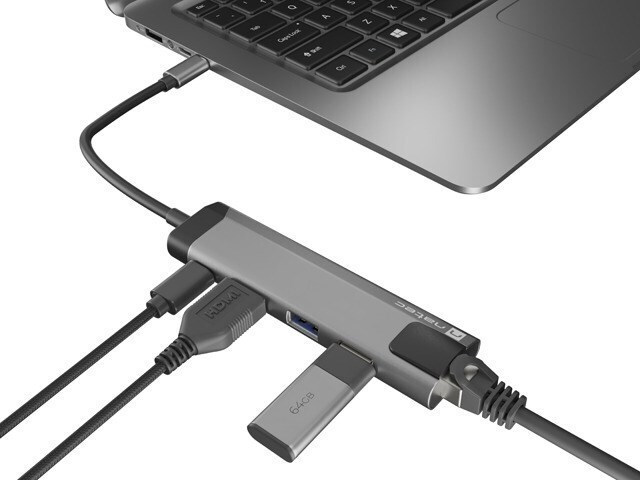 Natec Multiport Fowler Go USB-C Docking Station με HDMI Ethernet - Image 8