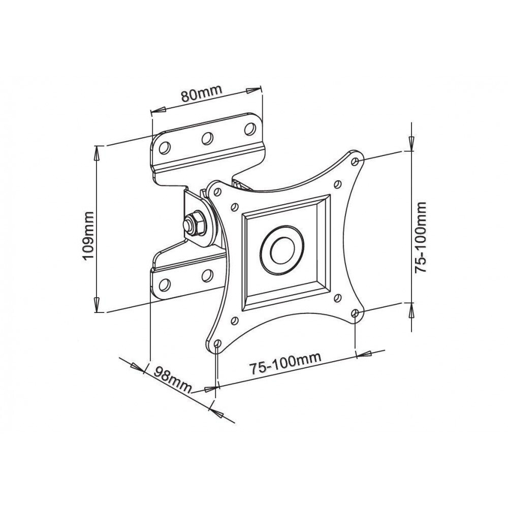 Techly ICA-LCD 201 Βάση Τηλεόρασης Τοίχου με Βραχίονα έως 30" και 23kg - Image 7