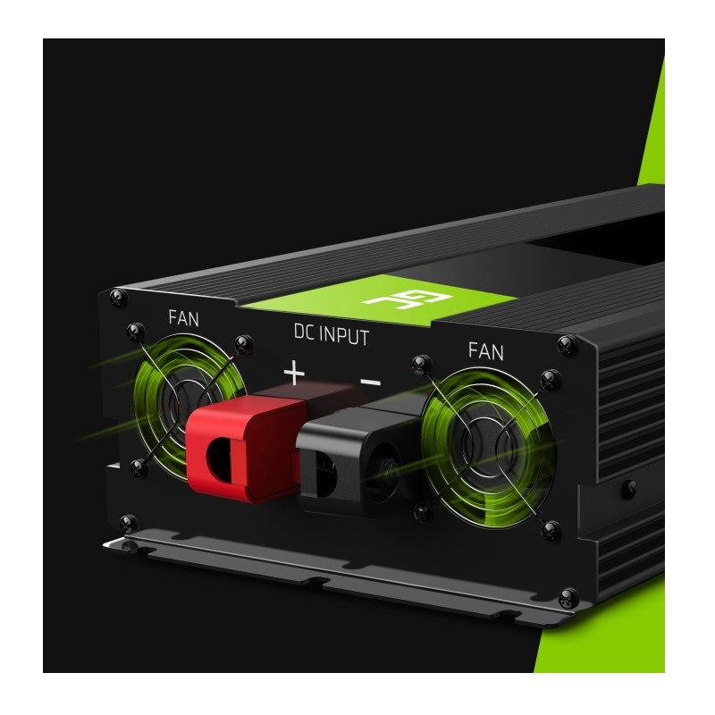 Green Cell Modified Sine Inverter Αυτοκινήτου Τροποποιημένου Ημιτόνου 1500W για Μετατροπή 24V DC σε 230V AC με 1xUSB - Image 3