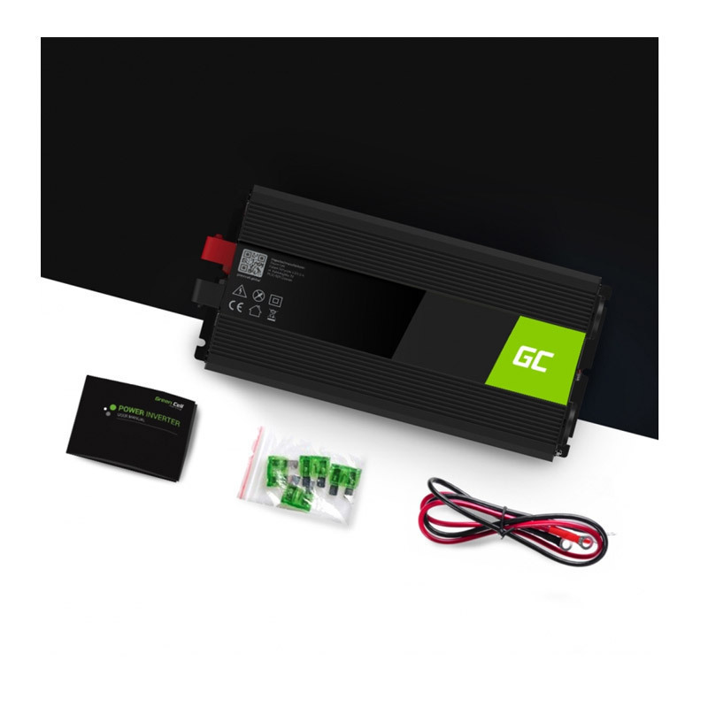 Green Cell Modified Sine Inverter Αυτοκινήτου Τροποποιημένου Ημιτόνου 1500W για Μετατροπή 24V DC σε 230V AC με 1xUSB - Image 7