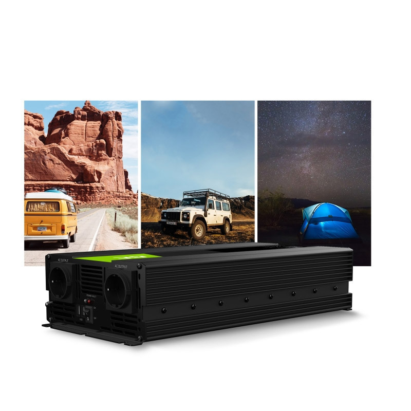 Green Cell Modified Sine Inverter Αυτοκινήτου Τροποποιημένου Ημιτόνου 1500W για Μετατροπή 24V DC σε 230V AC με 1xUSB - Image 6