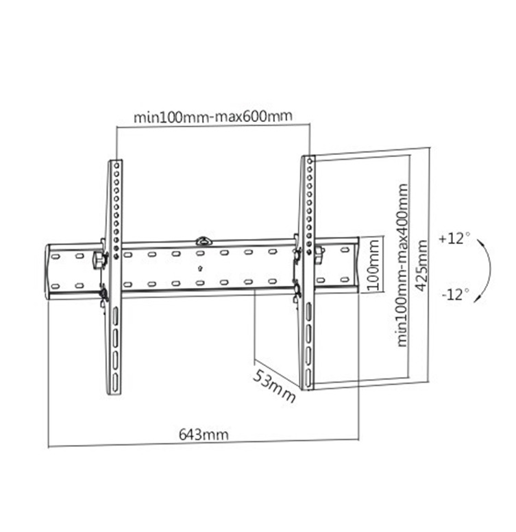 Gembird WM-70T-02 Βάση Τηλεόρασης έως 70" - Image 3